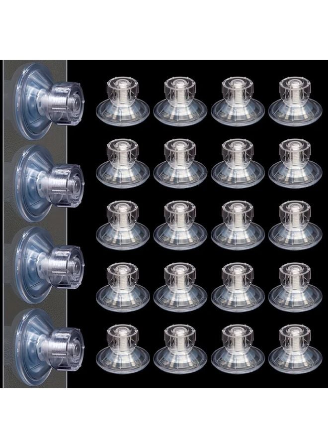 24 قطعة خطاف شفاط دوار للمكسرات متين بدون حفر لاصق مفرغ الهواء للمطبخ والحمام - Image 1