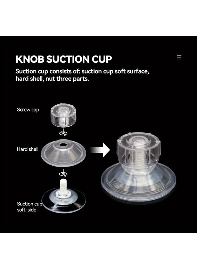 24 قطعة خطاف شفاط دوار للمكسرات متين بدون حفر لاصق مفرغ الهواء للمطبخ والحمام - Image 3