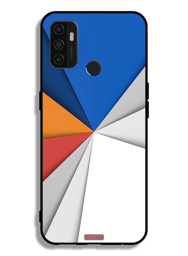 Tolwak Oppo A32 Protective Case Cover Material Matches Abstract Art - Image 1