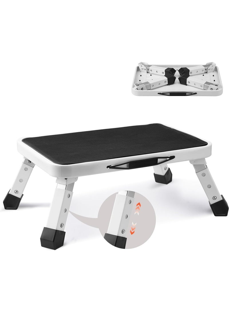 NANAO Folding Step Stool, Height-Adjustable Step Stool with Non-Slip Platform, Step Ladder for Adults or Kids in Kitchen, Home, 330 Lbs Capacity - Image 1