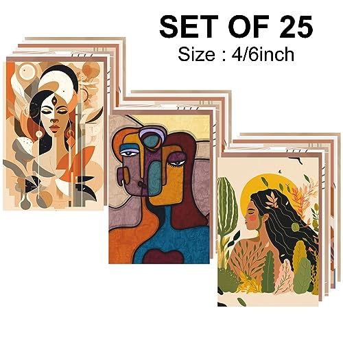 CVANU 25pcs Boho Wall Collage Kit Printed Poster with Glue Dot Tape for Wall Decor (6inchX4inch)_202307-91/1 - Image 4