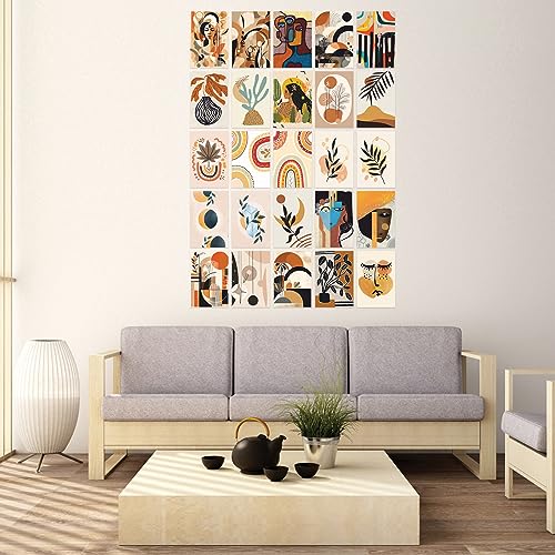 CVANU 25pcs Boho Wall Collage Kit Printed Poster with Glue Dot Tape for Wall Decor (6inchX4inch)_202307-91/1 - Image 3