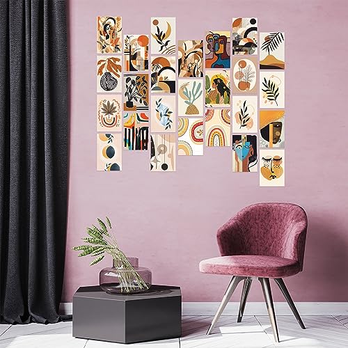 CVANU 25pcs Boho Wall Collage Kit Printed Poster with Glue Dot Tape for Wall Decor (6inchX4inch)_202307-91/1 - Image 2