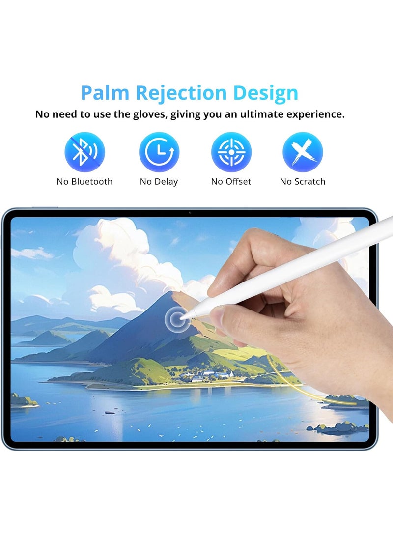 Stylus for Apple iPad Pencil 6th/7th/8th/9th/10th, Air 3th/4th/5th, Mini 5th/6th, Pro 11/12.9 inch, Pen with Palm Rejection & Tilt Sensitivity, Magnetic and USB-C Charging  - Image 2