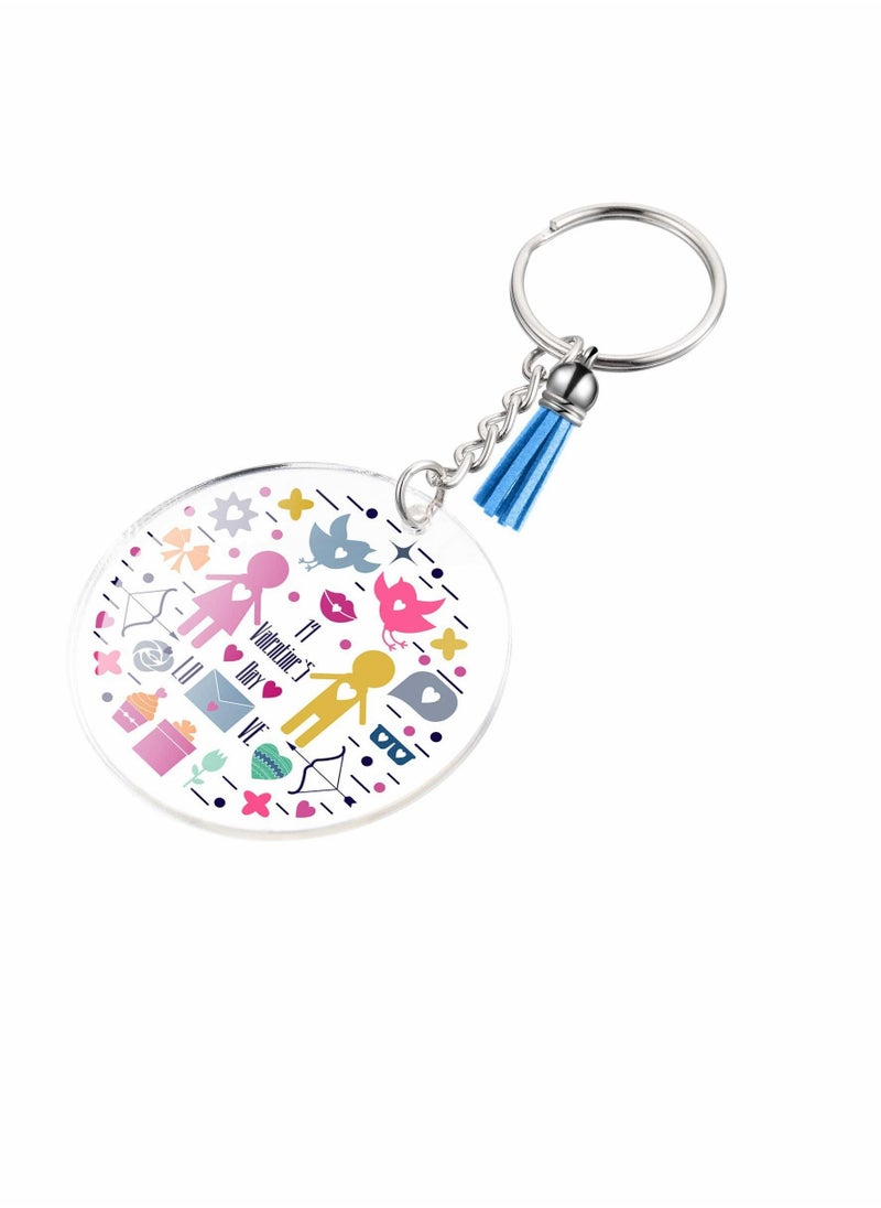 Excefore - Acrylic Transparent Circle, 90 PCS Blank Acrylic Discs and 30PCS Acrylic Keychain Blanks 2 inch Clear Round Discs Clear Round Keychains Blanks Keychain Tassels Set for DIY Craft - Image 1