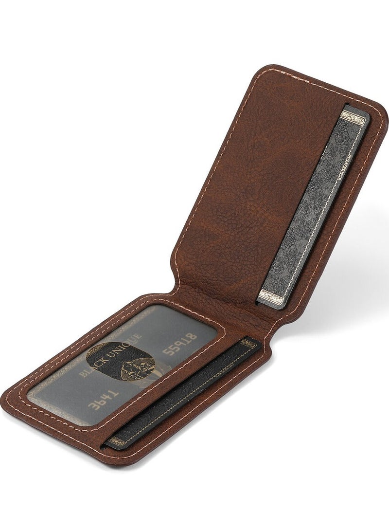 Suteni Detachable Card Holder MagSafe Leather Case for Samsung Galaxy S24 Ultra - Image 3