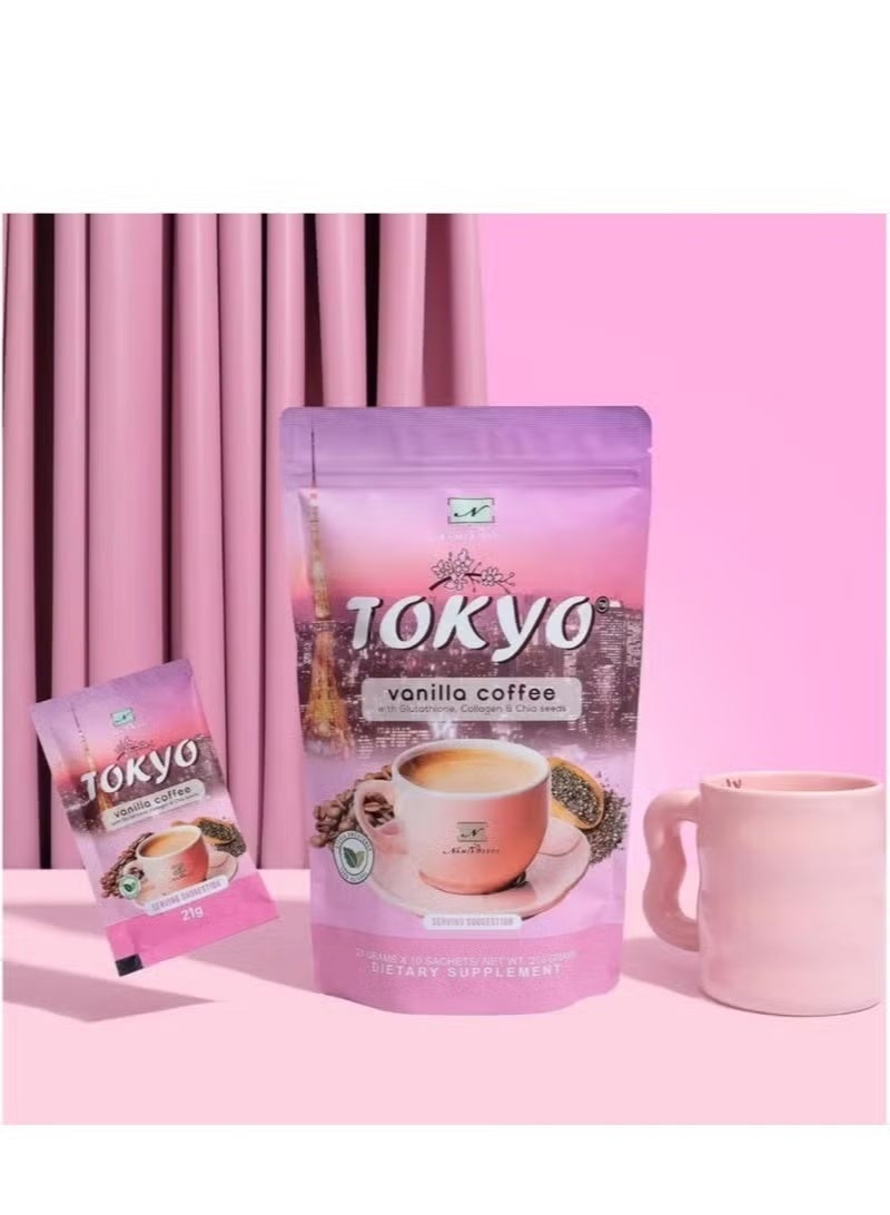 NAMIROSEUS Tokyo vanilla coffee with glutathione, collagen and chia seeds - Image 3