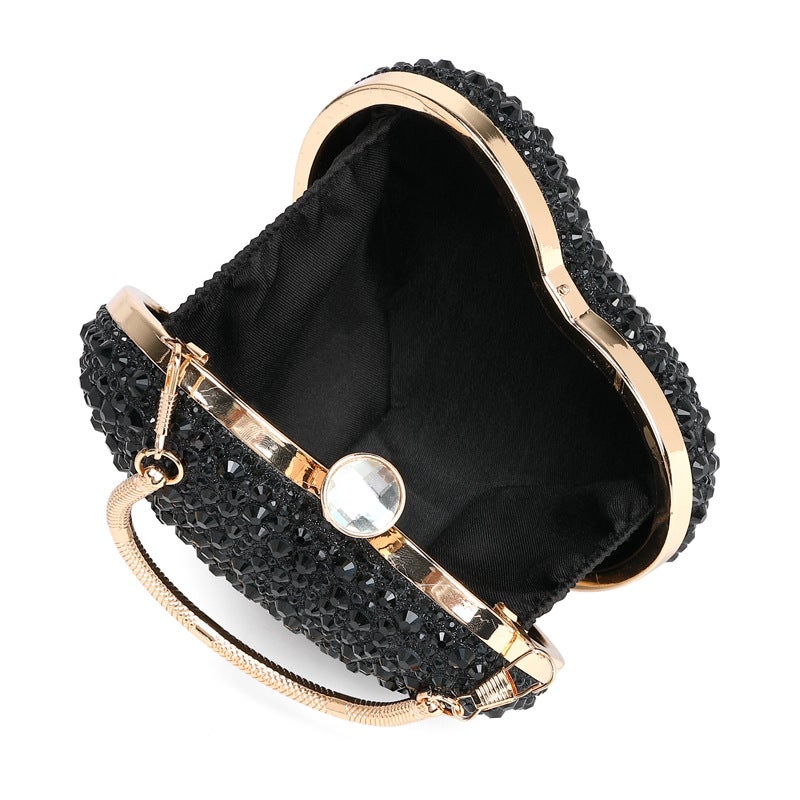 Selling Heart-Shaped Diamond Bag 2026 Spring New Women'S Fashion Chain Diamond-Encrusted Shoulder Crossbody Handbag - Image 4