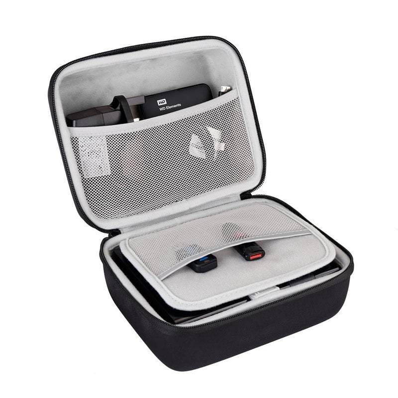 BOVKE Hard Drive Case for WD Elements My Book Seagate Expansion Desktop External Hard Drive HDD 6TB 8TB 10TB 12TB 14TB 16TB 18TB, 3.5 Inch Portable Desktop HDD Carrying Case, Black - Image 2