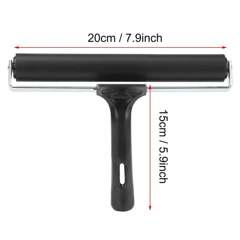 Walfront 7.8 Inch Soft Rubber Brayer,Rubber Brayer Roller Paint Brush Ink Applicator Art Craft Oil Painting Tool - Image 5