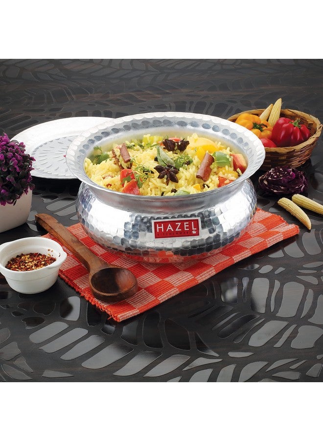 هايزل قدر هازل هاندي من الألومنيوم المطروق بغطاء | 29 سم، سعة 6700 مل، قدر طبخ أرز برياني | وعاء باتيا توب باتيلا من جول - Image 1