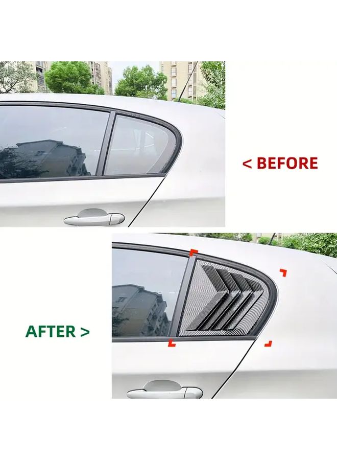 For BMW 1 Series E87 2005 2011 Rear Side Window Louvers Carbon Look Glossy Black ABS Tape On Weather Resistant Exterior Upgrades Sleek Design Precision Fit Durable Automotive Accessory - Image 4