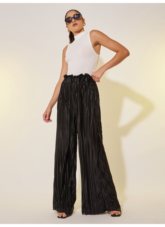 Take Two Take Two Solid Pleated Relaxed Fit Pants  - Image 1
