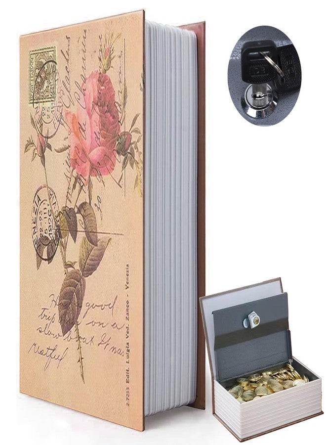 FOWSEEK Decorative Book Safe Box with Combination Lock, Vintage Faux Book Hidden Safe for Decoration, Secret Diversion Book Safe Storage Box for Home Office Café Bookshelf （9.5"×6"×2.2"） - Image 1