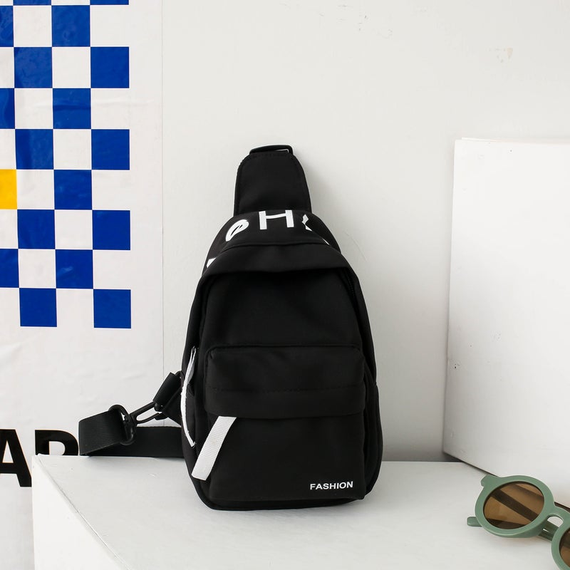 Street Bag, Handsome Boy'S Solid Color Outdoor Lightweight Chest Bag, Korean Style Simple Internet Celebrity Factory Dropshipping - Image 1