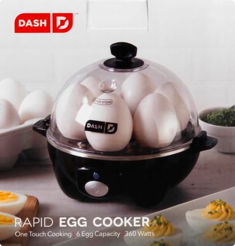 Dash DASH Rapid Egg Cooker: 6 Egg Capacity Electric Egg Cooker for Hard Boiled Eggs, Poached Eggs, Scrambled Eggs, or Omelets with Auto Shut Off Feature - Black  - Image 2