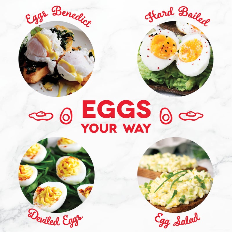 Dash DASH Rapid Egg Cooker: 6 Egg Capacity Electric Egg Cooker for Hard Boiled Eggs, Poached Eggs, Scrambled Eggs, or Omelets with Auto Shut Off Feature - Black  - Image 5