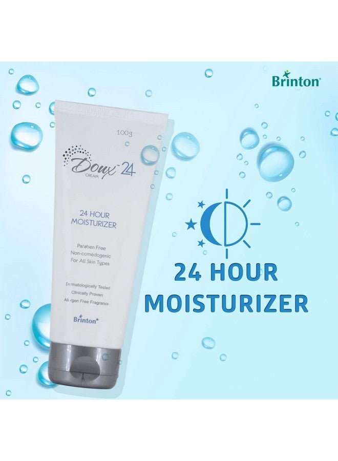 Brinton Doux 24 Hour Moisturizer Cream Face, Moisturizer, For Women, Ladies, Men, Man, 100 G, Blue - Image 2
