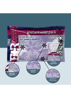 Ever Ready First Aid Disposable Cold Compress Therapy Instant Ice Pack For Injuries 4.5" X 7" - 24 Pack  - Image 3
