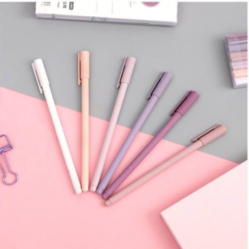 Gel Pens, 6 PCS 0.5mm Black Gel Pens, Black Ink Pens, Fine Point Smooth Writing Pens, Cute Gradient Color Gel Pen Set Black Ink, Pens Fine Point Smooth Writing Pens (Purple Series) - Image 3