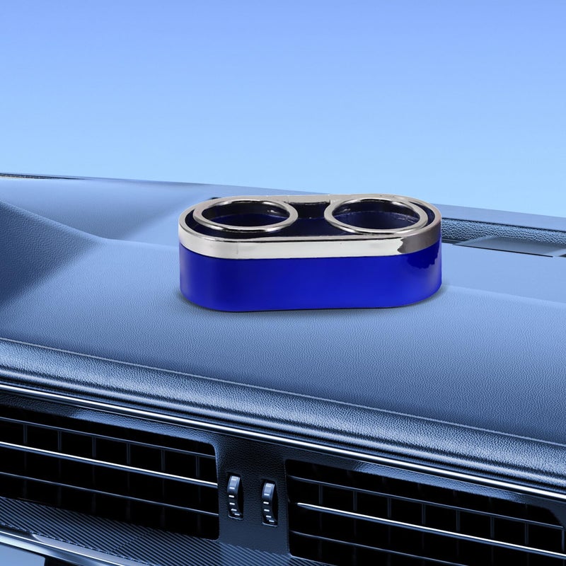 Universal Dual Cup Holder Insert For Car With Blue Tray Backseat Drink Organizer - Image 5