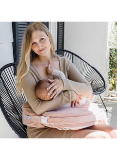 My Brest Friend My Brest Friend Deluxe Nursing Pillow Slipcover Sleeve | Great for Breastfeeding Moms | Pillow Not Included, Soft Rose  - Image 3