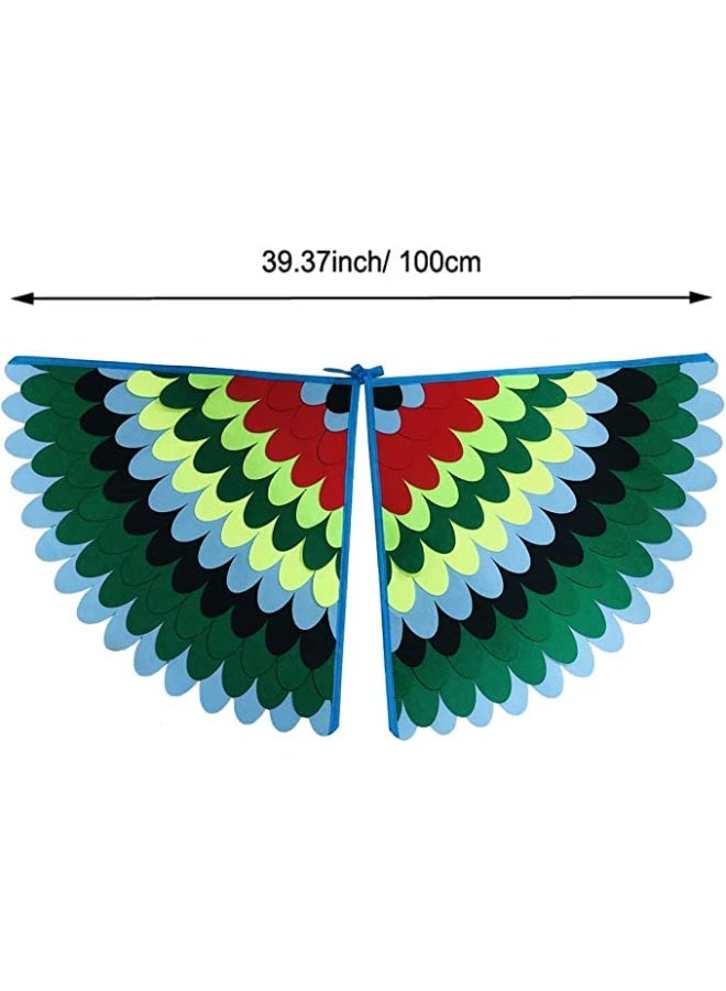 Bird Costume Wings for Kids with Mask, Kids Butterfly Wings, Cape and Mask Cosplay Costume Dress Up Gifts for Girls Boys Cosplay Party Favors - Image 5