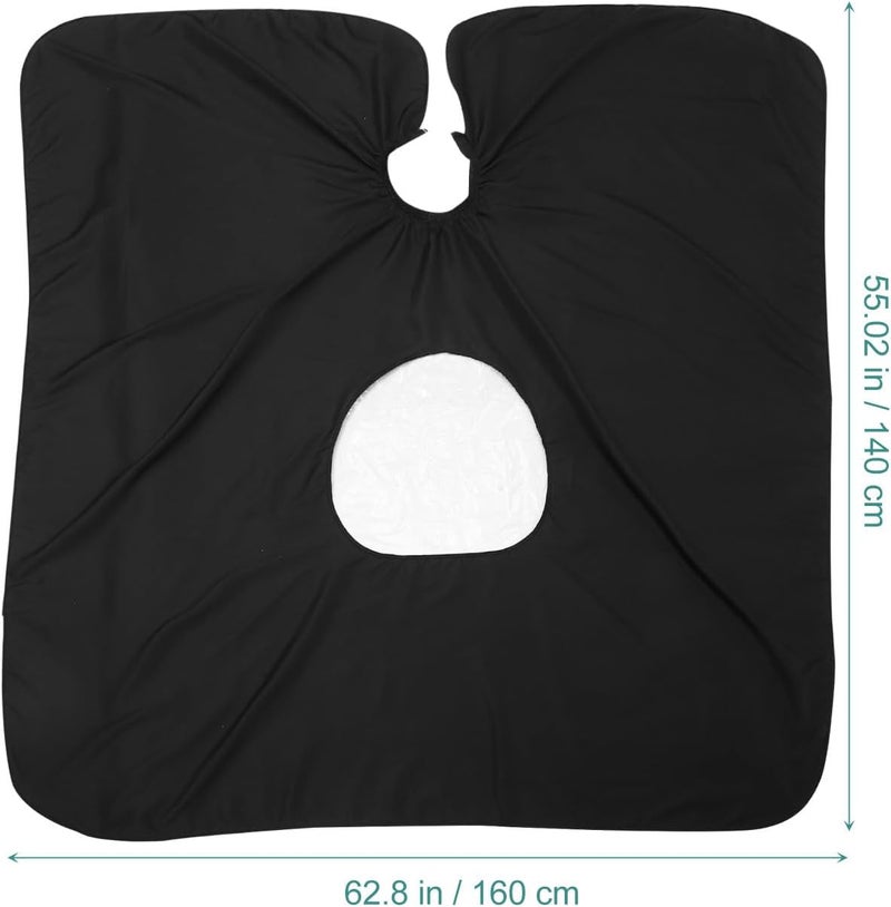 ABOOFAN Hair Styling Apron Waterproof Salon Cape with Window, Adult Haircut Hairdressing Cape for Professional Barber Use Random Style - Image 2