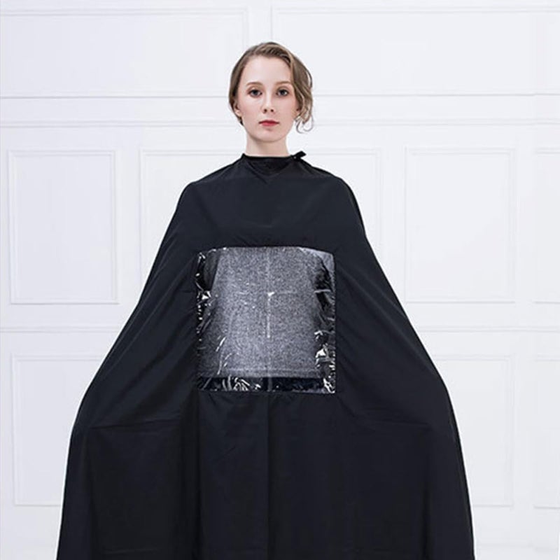 ABOOFAN Hair Styling Apron Waterproof Salon Cape with Window, Adult Haircut Hairdressing Cape for Professional Barber Use Random Style - Image 4