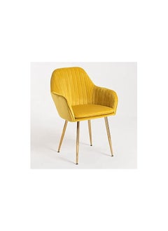 Dining Room Chairs Living Room Chair Velve Fabric Chair For Hotel Restaurant and Office Visitors (Yellow)