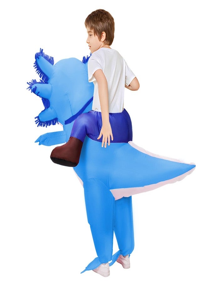 Stegosaurus Inflatable Axolotl Costume for Kids Halloween Costumes Kid Blow Up Costume Ride on Axolotl Costumes for Boys Girls Cosplay Party - Image 2