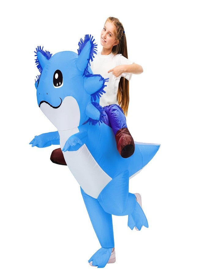 Stegosaurus Inflatable Axolotl Costume for Kids Halloween Costumes Kid Blow Up Costume Ride on Axolotl Costumes for Boys Girls Cosplay Party - Image 1