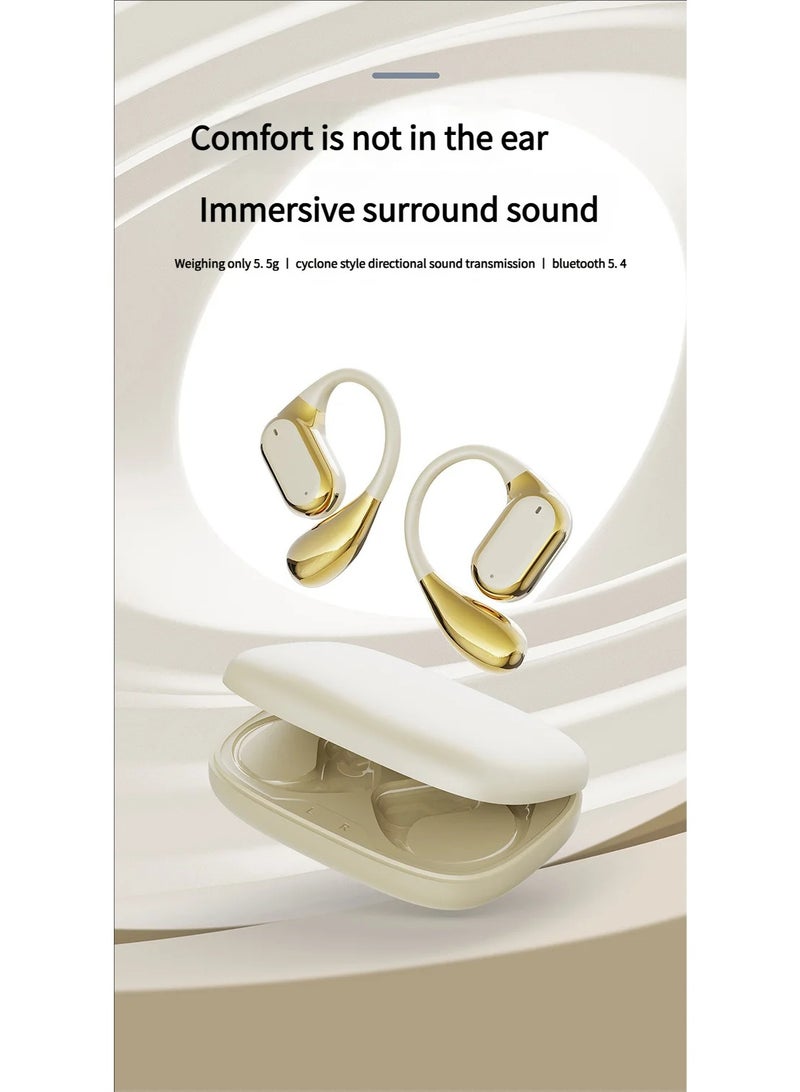 Headphones New in-ear Design Running Earphone HIFI Stereo Noise Reduction Wireless Earbuds White Beige Black - Image 2