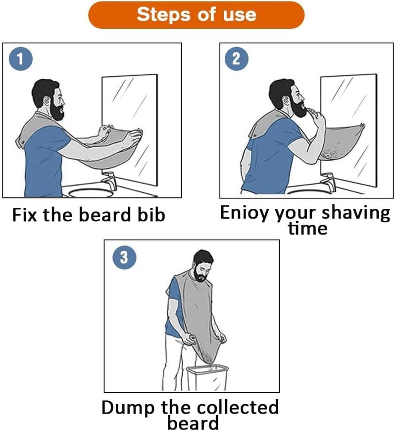 Leaflai Beard Bib Beard Apron,Dad Fathers Day Gift,Beard Trimming Catcher Bib,Hair Catcher,Gifts for Men Anniversary Valentines Day,Stocking Stuffers Christmas Gifts for Him - Image 4