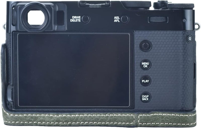Rieibi X100V Retro Leather Case for Fujifilm X100V Digital Camera  Protective With Strap and Grip  Green - Image 5