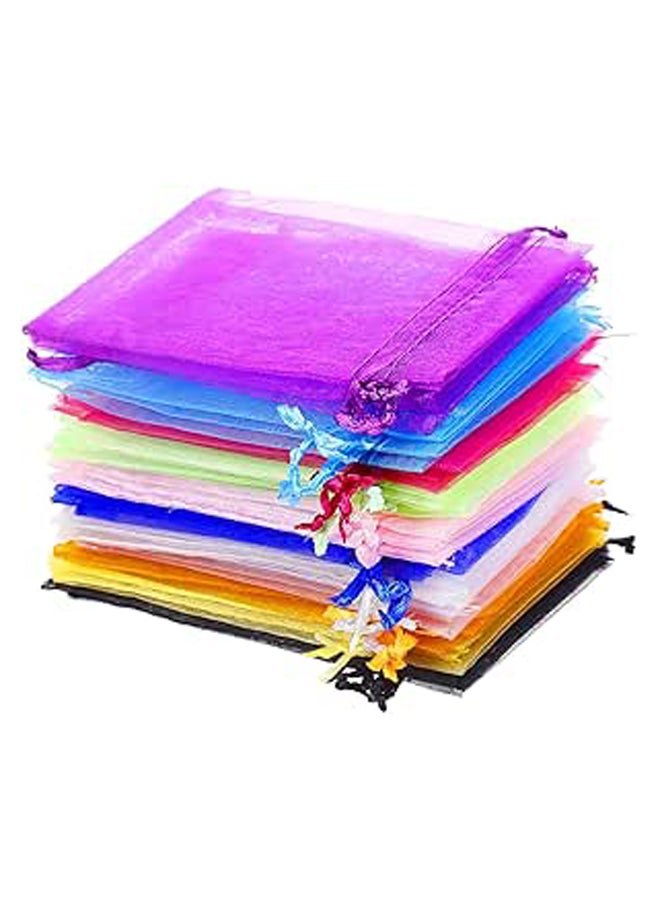 60 Pack Organza Bags Small Gift Bags Wedding Party Favor Bags 12 Colors 9 x 12CM Jewelry Pouches  - Image 1