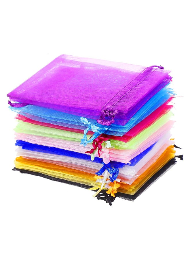 60 Pack Organza Bags Small Gift Bags Wedding Party Favor Bags 12 Colors 9 x 12CM Jewelry Pouches  - Image 4
