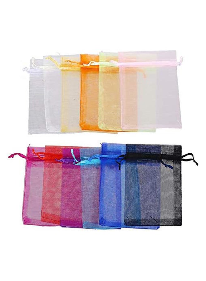 60 Pack Organza Bags Small Gift Bags Wedding Party Favor Bags 12 Colors 9 x 12CM Jewelry Pouches  - Image 3