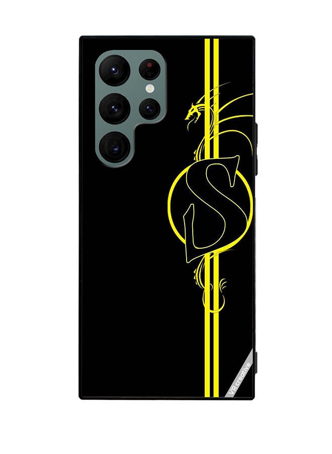 VR CREATIVE Protective Case Cover For Samsung Galaxy S22 Ultra 5G Letter S Design Multicolour - Image 1