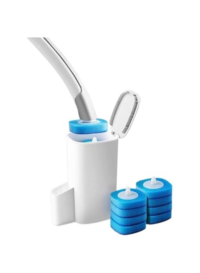 HOOKOR Disposable Toilet Brush - Disposable Toilet Bowl Cleaner, Toilet Cleaning Supplies, with Holder and 8 Refills for Deep Cleaning and Hygienic Bathroom Maintenance - Image 1