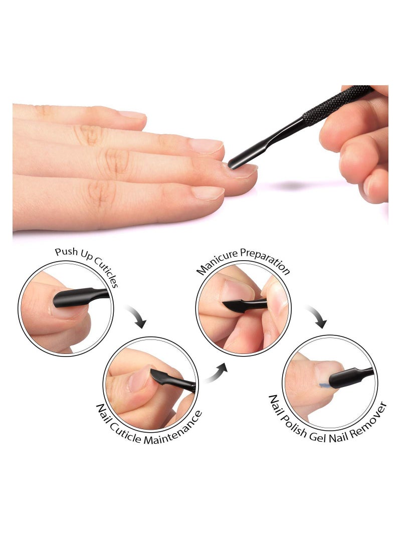 NIBEMINENT Cuticle Trimmer with Pusher, KASTWAVE Remover Nipper Professional Stainless Steel Cutter Clipper Durable Pedicure Manicure Tools for Fingernails and Toenails (Black) - Image 5