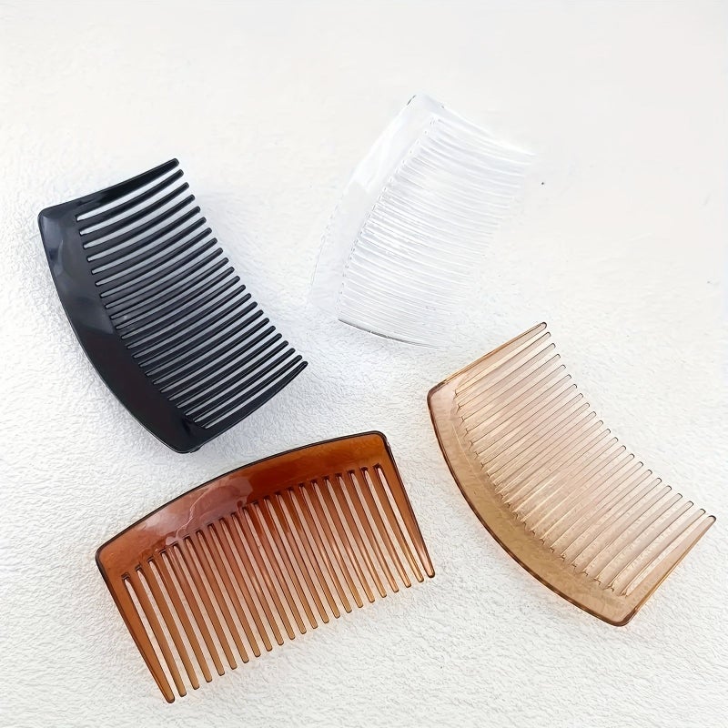 8pcs Light Coffee Color French Style Hair Combs for Smooth Updo - Image 3