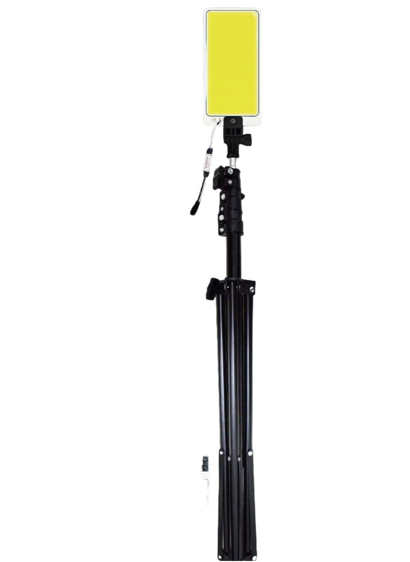 Generic - Super Bright Camping Light 47W with 360° Rotation, Adjustable COB LED, 30000 Hour Lifetime, 5m Tripod Rod Outdoor Camping Lantern with Remote Control - Image 1