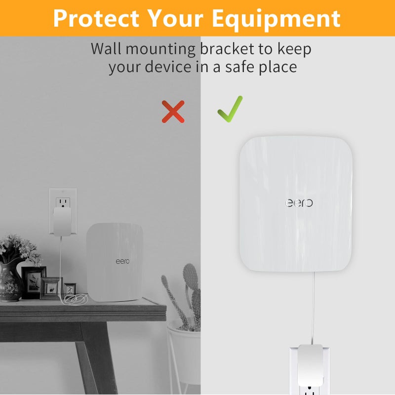 Mamerry Wall Mount Bracket for eero Pro 7 Router - Space-Saving Tri-Band Wi-Fi 7 Mesh System Accessory, Easy Installation Compatible with eero Pro 7(1 Pack) - Image 3