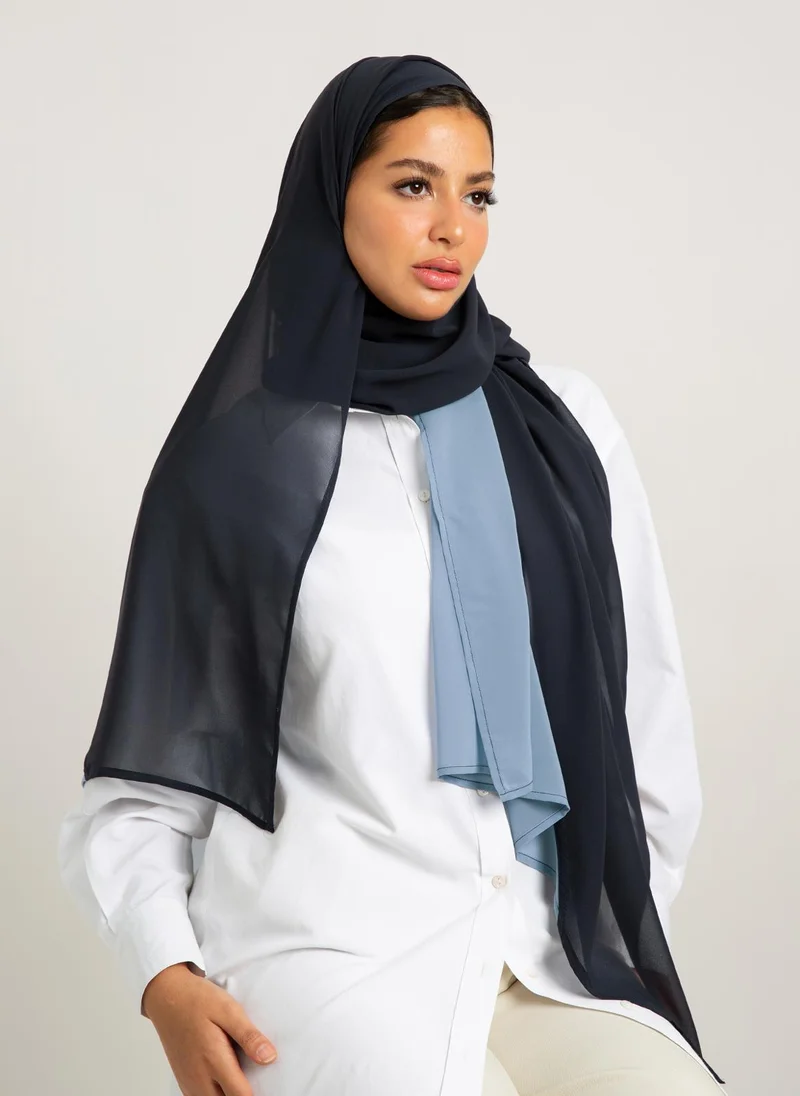 Kaafmeem Navy with Blue Triangle Laser Tarha
