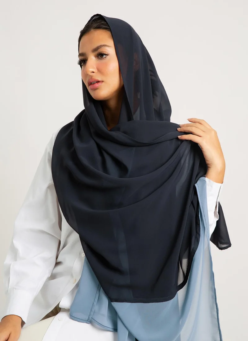 Kaafmeem Navy with Blue Triangle Laser Tarha