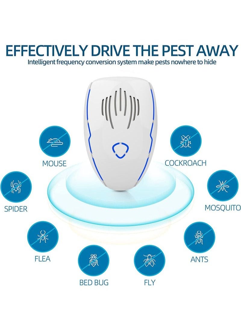 Aikanbo - 2-Piece Ultrasonic Pest Repeller Plug-in Pest Control Electronic Repellent with Multiple Wavelengths to Target More Pests Especially Mice Rodent/Rat/Cockroach - Image 1