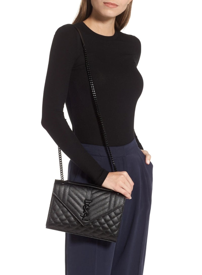 YSL Classic Style Quilted Envelope Shoulder Bag – Luxury Chain Crossbody Handbag for Women – Elegant Daily Office & Travel Bag - Image 2