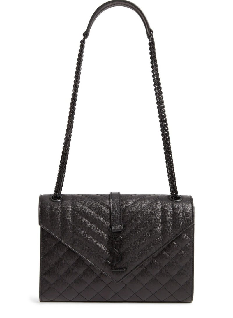 YSL Classic Style Quilted Envelope Shoulder Bag – Luxury Chain Crossbody Handbag for Women – Elegant Daily Office & Travel Bag - Image 1