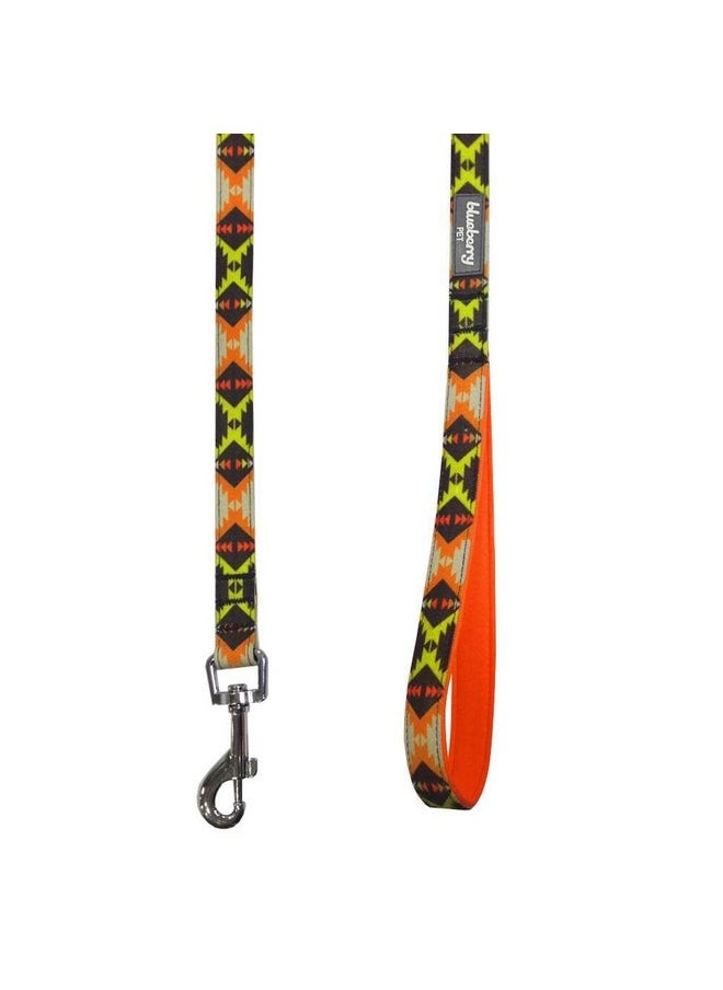 Blueberry Pet Blueberry Pet 2 Colors Southwestern Vintage Tribal Print Dog Leash with Soft & Comfortable Handle, 4 ft x 1", Extravagant Orange, Large, Leashes for Dogs  - Image 3